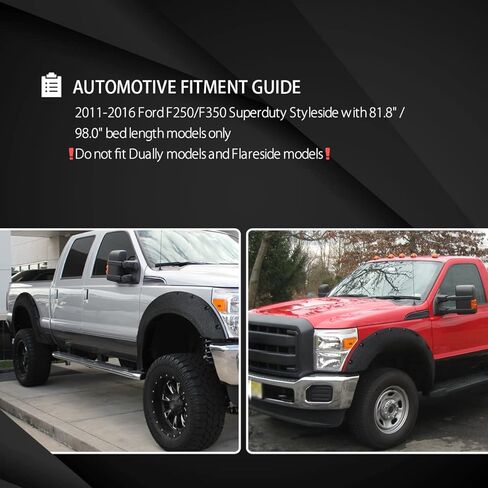 Autozensation متوافق مع Ford F250 F350 Super Duty 2011-2016، 4 قطع أمامية + خلفية متينة على طراز الجيب in Saudi Arabia