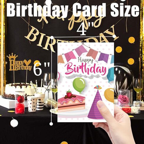 مجموعة بطاقات عيد ميلاد مضحكة، 32 تصميمًا فريدًا من نوعه، مجموعة بطاقات عيد ميلاد سعيد لطيفة مع مغلفات وملصقات، بطاقات عيد ميلاد متنوعة مع فارغة من الداخل - بطاقة تهنئة مقاس 4 × 6 بوصة مثالية لإرسال أمنيات عيد ميلاد دافئة للأطفال وأصدقاء العائلة in Kuwait