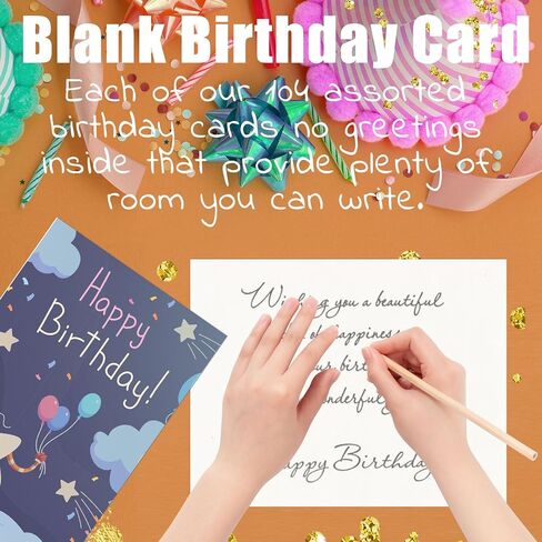 مجموعة بطاقات عيد ميلاد مضحكة، 32 تصميمًا فريدًا من نوعه، مجموعة بطاقات عيد ميلاد سعيد لطيفة مع مغلفات وملصقات، بطاقات عيد ميلاد متنوعة مع فارغة من الداخل - بطاقة تهنئة مقاس 4 × 6 بوصة مثالية لإرسال أمنيات عيد ميلاد دافئة للأطفال وأصدقاء العائلة in Kuwait