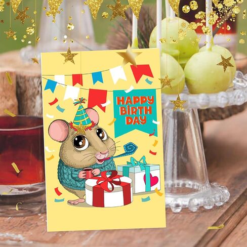 مجموعة بطاقات عيد ميلاد مضحكة، 32 تصميمًا فريدًا من نوعه، مجموعة بطاقات عيد ميلاد سعيد لطيفة مع مغلفات وملصقات، بطاقات عيد ميلاد متنوعة مع فارغة من الداخل - بطاقة تهنئة مقاس 4 × 6 بوصة مثالية لإرسال أمنيات عيد ميلاد دافئة للأطفال وأصدقاء العائلة in Kuwait