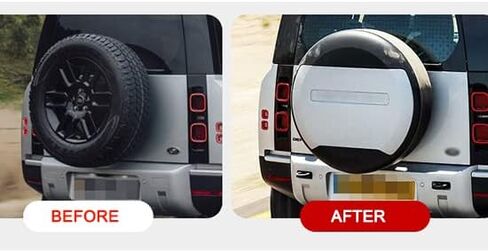 Plastic Fuji White Spare Tire Cover Portecor Fits for Defender 90 110 130 2020 2021 2022 2023 2024 2025 in Saudi Arabia