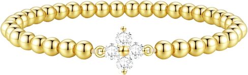 جوهرة الميلاد أساور الذهب للنساء العصرية البرسيم سحر الأساور غير تشويه 14K مطلية بالذهب تمتد مطرز أساور الصداقة المرأة مجوهرات هدية عيد الميلاد sotcking المواد للمراهقين in Kuwait