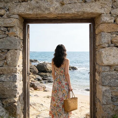 Handmade Seagrass Woven Tote Bag Natural Style Vintage Craftsmanship Lightweight Handheld and Shoulder Bag for Summer Outings and Beach Adventures Flower Basket Beach Bag Woven for Women in Saudi Arabia