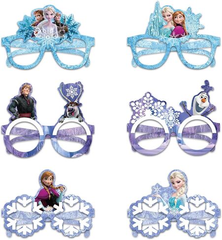 مجموعة حفلات فروزن مكونة من 12 قطعة، نظارات زينة للحفلات، نظارات زخرفية للحفلات التنكرية، مناسبة لحفلات أعياد ميلاد مجموعة فروزن الساحرة، هدايا حفلات أعياد ميلاد الأطفال in Kuwait