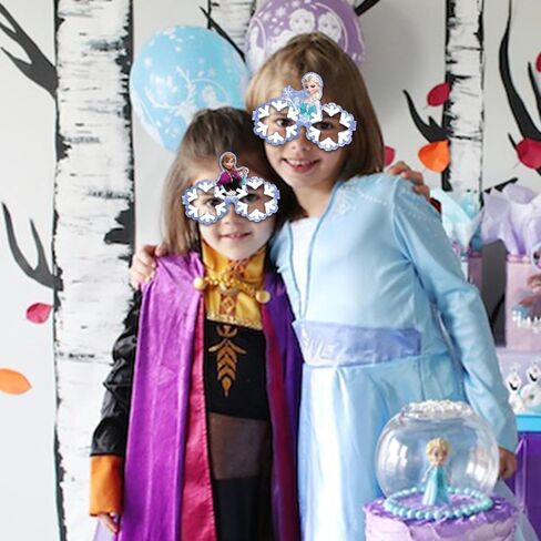 مجموعة حفلات فروزن مكونة من 12 قطعة، نظارات زينة للحفلات، نظارات زخرفية للحفلات التنكرية، مناسبة لحفلات أعياد ميلاد مجموعة فروزن الساحرة، هدايا حفلات أعياد ميلاد الأطفال in Kuwait