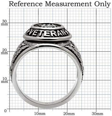 YVO Customizable Veteran Ring - Free Engraving Included - High Polished Steel or Gold Plating in Saudi Arabia