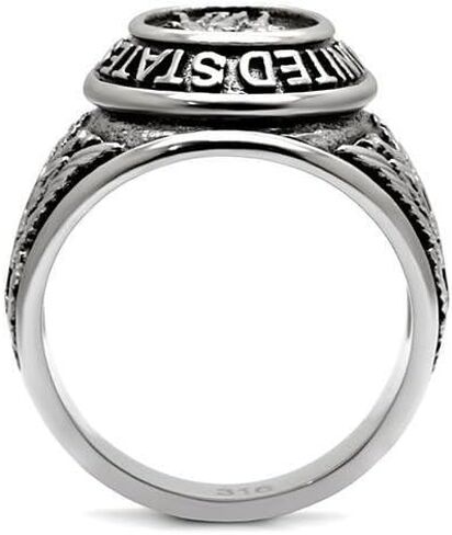 YVO Customizable Veteran Ring - Free Engraving Included - High Polished Steel or Gold Plating in Saudi Arabia