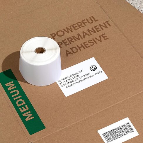 Spartan Industrial - 4" X 6" Direct Thermal Shipping Labels (10 Rolls, 250/Roll) Compatible with Rollo, Zebra, and Other Desktop Label Printers in Saudi Arabia