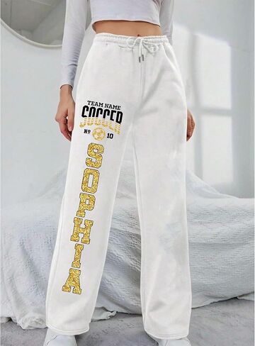 Custom Soccer Mom Sweatpants for Women, Soft Casual Athletic Lounge Pants, Gift for Soccer Moms, Sports Mom Gift in Saudi Arabia