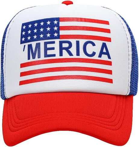 Baseball Caps 4th of July Fourth of July Accessories Outfits for Women USA Hat Trucker Hat 4th of July Accessories for Women Multicolor in Saudi Arabia