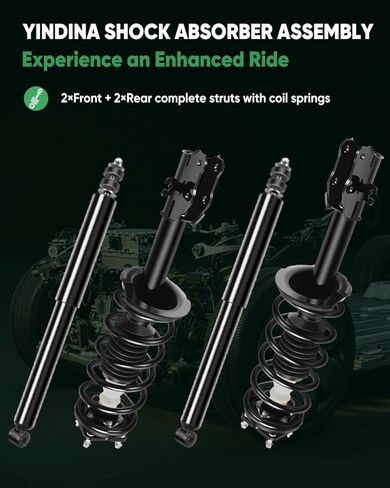 Front and Rear Shock Absorber Assy Fits for 2007-2012 for Mazda CX-7, 172494 Complete Struts with Coil Springs and Gas Shocks Absorbers (Set of 4) in Saudi Arabia