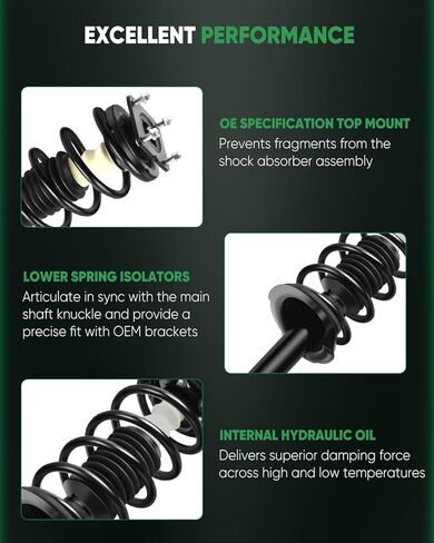 Front and Rear Shock Absorber Assy Fits for 2007-2012 for Mazda CX-7, 172494 Complete Struts with Coil Springs and Gas Shocks Absorbers (Set of 4) in Saudi Arabia