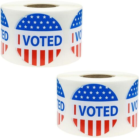 1000 قطعة من ملصقات التصويت لعام 2024، ملصقات لاصقة ذاتية اللصق باللون الأبيض والأحمر والأزرق لعام 2024، وطنية لحملات التصويت الانتخابية، لوازم التصويت التي قمت بالتصويت بها (لفتان، لقد قمت بالتصويت) in Kuwait