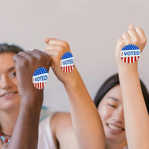 1000 قطعة من ملصقات التصويت لعام 2024، ملصقات لاصقة ذاتية اللصق باللون الأبيض والأحمر والأزرق لعام 2024، وطنية لحملات التصويت الانتخابية، لوازم التصويت التي قمت بالتصويت بها (لفتان، لقد قمت بالتصويت) in Kuwait