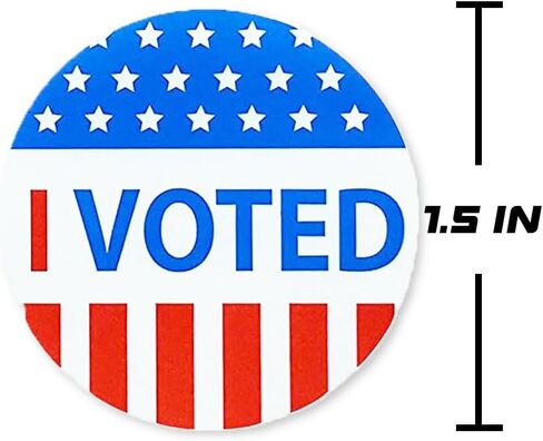 1000 قطعة من ملصقات التصويت لعام 2024، ملصقات لاصقة ذاتية اللصق باللون الأبيض والأحمر والأزرق لعام 2024، وطنية لحملات التصويت الانتخابية، لوازم التصويت التي قمت بالتصويت بها (لفتان، لقد قمت بالتصويت) in Kuwait