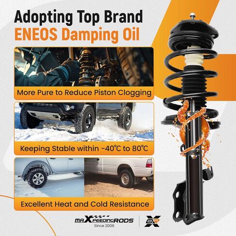 maXpeedingrods 172116 172117 Front Strut for Toyota Matrix AWD FWD 2003-2008 Pontiac Vibe AWD FWD 2003-2008, Complete Shock Absorber Strut with Coil Spring Assembly, 2Pc in Saudi Arabia