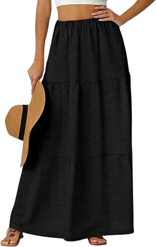 Summer Skirts for Women 2026 Maxi Beach Vacation Spring Holiday Clothes Womens Fashion Casual Boho Long Flowy Skirt in Saudi Arabia