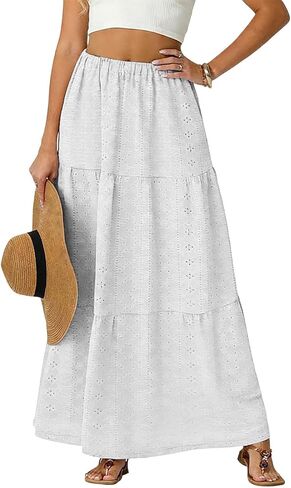 Summer Skirts for Women 2026 Maxi Beach Vacation Spring Holiday Clothes Womens Fashion Casual Boho Long Flowy Skirt in Saudi Arabia