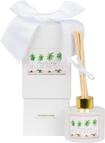 Signature Diffuser - Ocean Mist & Citrus Scent, 4.25 Oz Natural Reed Diffuser for Home Fragrance, Long-Lasting Aroma, Coastal Decor, Made in USA in Saudi Arabia