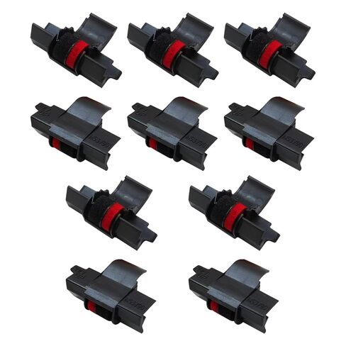 Upgraded (10 Pack) Compatible/Replacement Calculator Ink Roller Black/Red IR-40T Fit for Casio HR-170RC, HR-100TM, HR-120T, Fit for Sharp EL-1750V, EL-1801V, and More NEW in Saudi Arabia