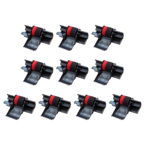 Upgraded (10 Pack) Compatible/Replacement Calculator Ink Roller Black/Red IR-40T Fit for Casio HR-170RC, HR-100TM, HR-120T, Fit for Sharp EL-1750V, EL-1801V, and More NEW in Saudi Arabia