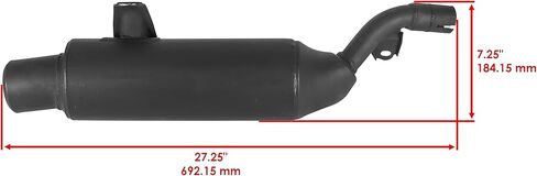 Caltric Exhaust Muffler Compatible with Honda Trx250X Trx 250X Fourtrax 250 2X4 1987-1992 in Saudi Arabia