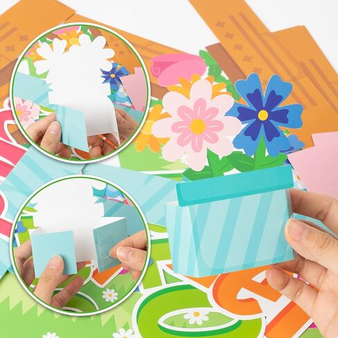BeYumi Spring Flowers Bulletin Board - 63Pcs Back to School Let Kindness Bloom Bulletin Board 3D Flower Pot Cutouts Grass Border Trim Classroom Preschool Kindergarten Chalkboard Decoration Supplies in Saudi Arabia