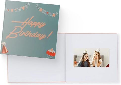 Heirloom Video Book - 5" HD Screen for Custom Memory Gift - Wedding Birthday Anniversary - 20 Min Video Photo Keepsake - USB Rechargeable - Wedding in Saudi Arabia