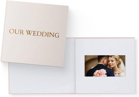 Heirloom Video Book - 5" HD Screen for Custom Memory Gift - Wedding Birthday Anniversary - 20 Min Video Photo Keepsake - USB Rechargeable - Wedding in Saudi Arabia
