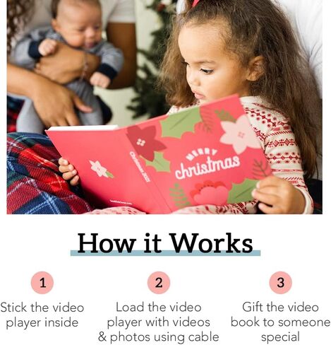 Heirloom Video Book - 5" HD Screen for Custom Memory Gift - Wedding Birthday Anniversary - 20 Min Video Photo Keepsake - USB Rechargeable - Wedding in Saudi Arabia