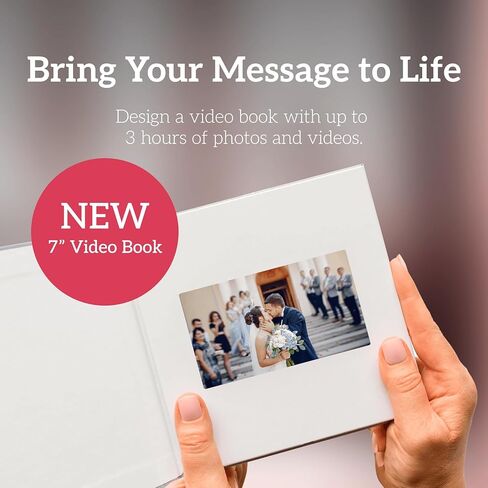 Heirloom Video Book - 5" HD Screen for Custom Memory Gift - Wedding Birthday Anniversary - 20 Min Video Photo Keepsake - USB Rechargeable - Wedding in Saudi Arabia