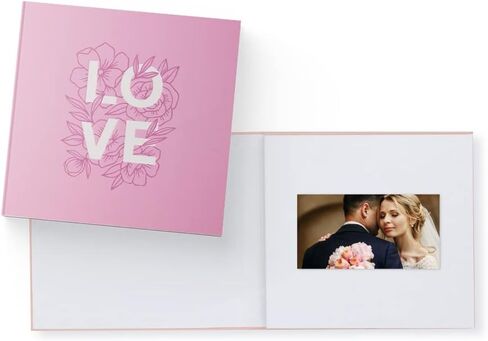 Heirloom Video Book - 5" HD Screen for Custom Memory Gift - Wedding Birthday Anniversary - 20 Min Video Photo Keepsake - USB Rechargeable - Wedding in Saudi Arabia