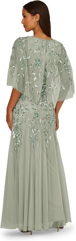 Adrianna Papell Bead Cape Dress Set in Saudi Arabia