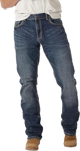 Wrangler Men's Retro Slim Fit Boot Cut Green Jeans in Saudi Arabia