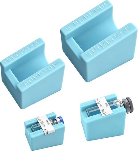 عبوتان من أداة توزيع ملصقات قارورة الببتيد لقوارير 2 مل/3 مل و5 مل/10 مل، أداة محاذاة الملصقات المحمولة لتوفير الوقت للمختبر والتنظيم المنزلي (لا تتضمن قوارير وملصق) in Kuwait