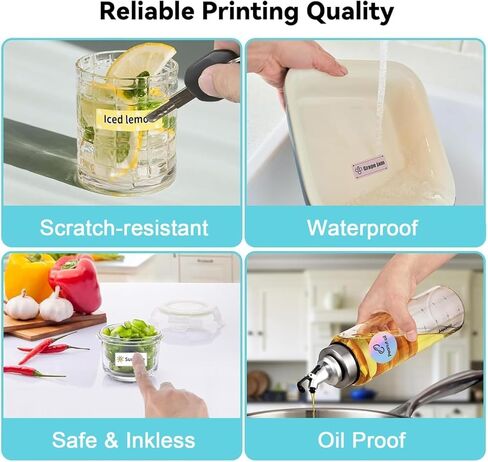 Label Maker Machine - Portable Bluetooth Mini Label Printer - Smartphone Handheld Thermal Sticker Small Labeler Multiple Templates Font Icon Inkless Custom Label for Home Kids School Items in Saudi Arabia