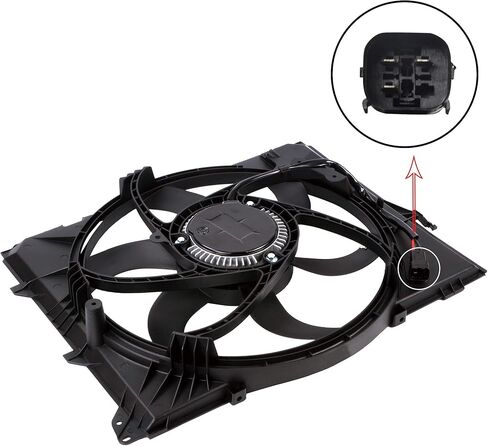 مجموعة مروحة تبريد المحرك BOXI 400 واط مع ناقل حركة أوتوماتيكي لسيارات BMW E90 128i 325i 325xi 328i 328i xDrive 328xi 330i 330xi Z4 17427523259 17117590699 in Saudi Arabia