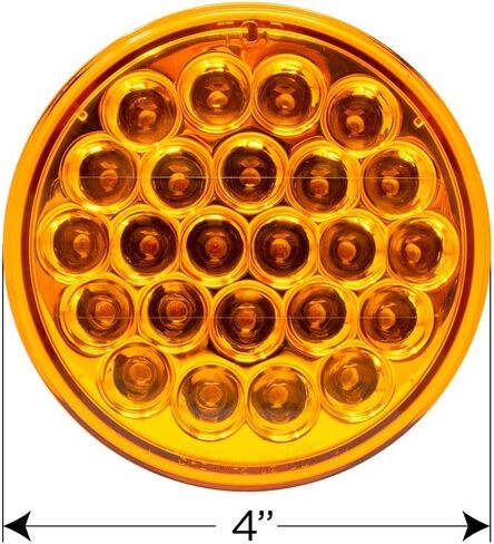 Pro LED ST40A 4" Round 24 Amber LED's Strobe Light, Replaces Buyers Products SL40AR - 12-24 Volt DC (Can Be Used On Both 12 & 24 Volt Systems) in Saudi Arabia