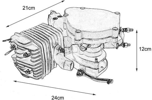 TDPRO Upgraded 2-Stroke 50CC Motorized Bicycle Gas Engine Motor Kit Complete Petrol Cycle Motor Set in Saudi Arabia