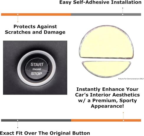 غطاء زر تشغيل/إيقاف تشغيل المحرك بدون مفتاح من ألياف الكربون الحقيقية باللون الأحمر من iJDMTOY متوافق مع كورفيت 2020-up C8 in Kuwait