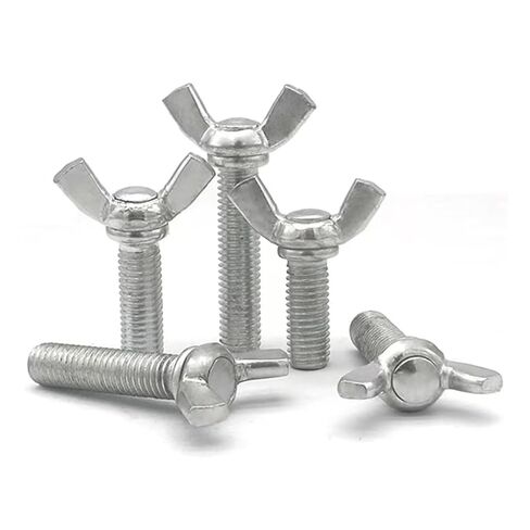 M10-1.5 x 40mm Carbon Steel Galvanizing Wing Butterfly Screws Bolts,Wing Bolt,Machine Fastener,Thumb Hand Screws for Electronic Equipment,12 Pcs in Kuwait