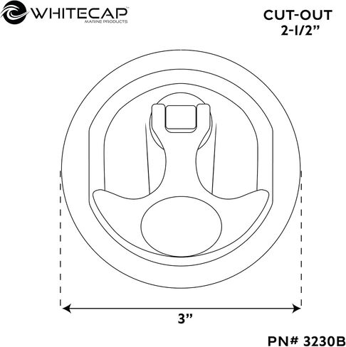 Whitecap 3230BC Nylon Non-Locking T-Handle - Black 4H x 6L x 4W in Kuwait