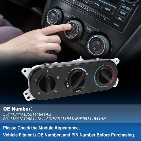 لوحة وحدة تبديل سخان التحكم في المناخ لسيارة جيب رانجلر 3.8L 2007 2008 2009 2010 HVAC وحدة درجة حرارة المناخ رقم 55111841AE/55111841AB/55111841AC in Kuwait