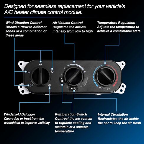 لوحة وحدة تبديل سخان التحكم في المناخ لسيارة جيب رانجلر 3.8L 2007 2008 2009 2010 HVAC وحدة درجة حرارة المناخ رقم 55111841AE/55111841AB/55111841AC in Kuwait