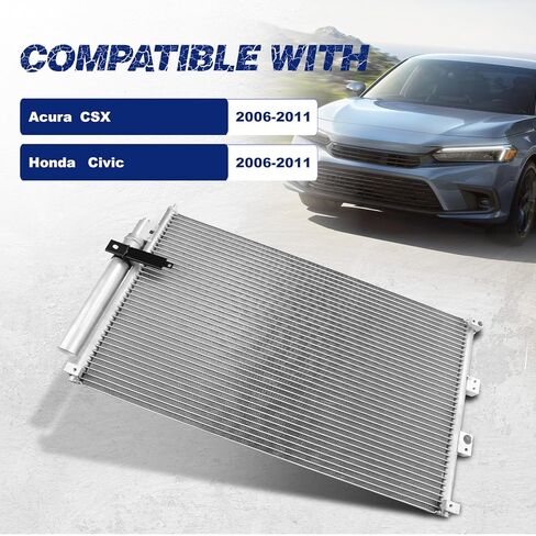 Air Conditioning A/C Condenser Compatible with 2006-2011 Honda Civic & 2006-2011 Acura CSX in Saudi Arabia