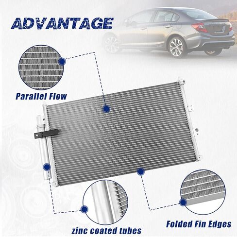 Air Conditioning A/C Condenser Compatible with 2006-2011 Honda Civic & 2006-2011 Acura CSX in Saudi Arabia