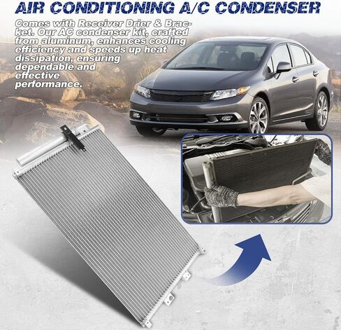 Air Conditioning A/C Condenser Compatible with 2006-2011 Honda Civic & 2006-2011 Acura CSX in Saudi Arabia