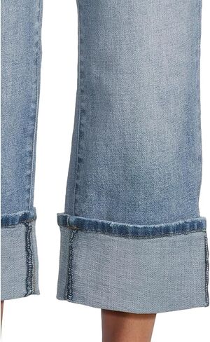 KUT from The Kloth Womens Petite Sienna High Rise Straight Leg-roll Up 5" in Saudi Arabia