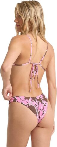 Roxy Women's Bikini Bottoms – Quick-Dry Low Rise Swim Bottom, UPF 50+, Swimwear, Brown/Pink, Small in Saudi Arabia