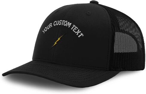Custom Mesh Cap Hat Embroidered Lightning Bolt Embroidery Trucker Hats for Men & Women Cotton in Saudi Arabia